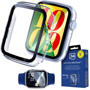 Etui ze szkłem hartowanym na Apple Watch 41mm - seria 7/8/9 - 3mk Satin Armor WatchCase+™ Clear