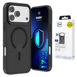 Przydymione etui z MagSafe na Apple iPhone 17 Pro Max - 3mk HARDY® Hazy MagCase™ Black