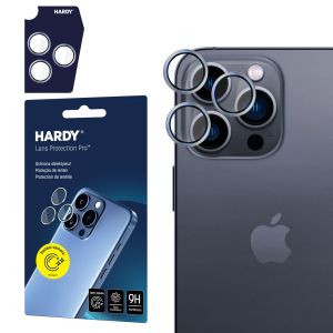 Ochrona obiektywu na Apple iPhone 16 Pro - HARDY Lens Protection Pro Titanium Silver