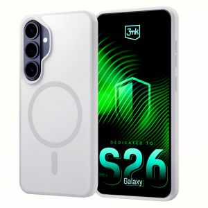 Przydymione etui z MagSafe na Samsung Galaxy S26+ - 3mk HARDY® Hazy MagCase™ White