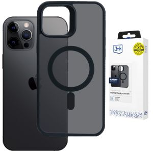 Przydymione etui z MagSafe na Apple iPhone 12 Pro Max - 3mk HARDY® Hazy MagCase™ Black