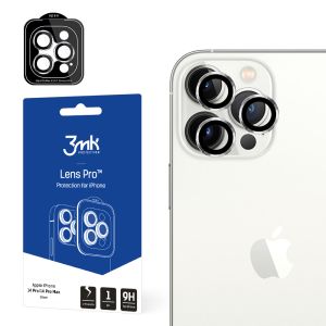 Szkło hartowane na obiektyw aparatu do Apple iPhone 14 Pro / iPhone 14 Pro Max - 3mk Lens Protection Pro Silver