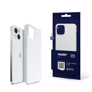 Etui na Apple iPhone 15 Plus - 3mk Hardy Silicone MagCase Silver-White