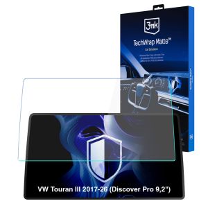 Matowa folia ochronna na ekran nawigacji do VW Touran III 2017-26 (Discover Pro 9,2") - 3mk TechWrap Matte™ Center Display