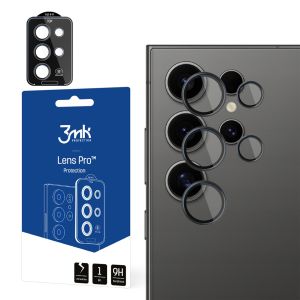 Szkło hartowane na obiektyw aparatu do Samsung Galaxy S24 Ultra - 3mk Lens Protection Pro Black