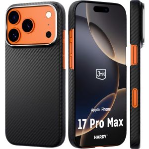 Etui z włókna aramidowego z MagSafe na Apple iPhone 17 Pro Max - 3mk HARDY® Aramid MagCase™
