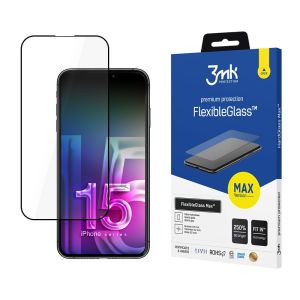 Niepękające szkło hybrydowe na Apple iPhone 15 Pro Max - 3mk FlexibleGlass Max