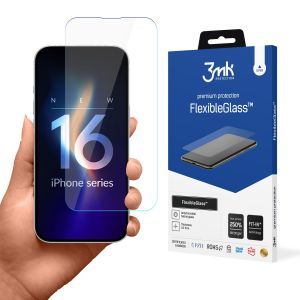 Nietłukące szkło hybrydowe na Apple iPhone 16 - 3mk FlexibleGlass