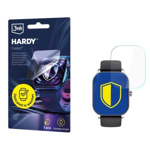 Szkło hybrydowe na smartwatch Amazfit Pop 3S - 3mk HARDY® Fusion Watch Protection™
