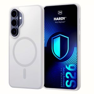 Przydymione etui z MagSafe na Samsung Galaxy S26 - 3mk HARDY® Hazy MagCase™ White