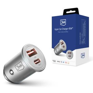 Ładowarka samochodowa PD QC PSS USB-C USB-A 3mk Hyper Car Charger 45W