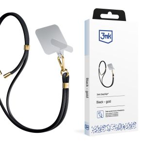 Smycz do smartfona 3mk EasyClip Black (gold)