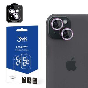 Szkło hartowane na obiektyw aparatu do Apple iPhone 15 Plus - 3mk Lens Protection Pro Pink