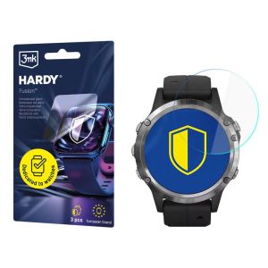 Szkło hybrydowe na smartwatch Garmin Fenix 5 Plus - 3mk HARDY® Fusion Watch Protection™