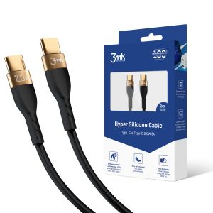 Kabel USB-C to C 2m 100W Black - 3mk Hyper Silicone Cable