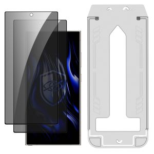 2x Szkło prywatyzujące z aplikatorem na Samsung Galaxy S24 Ultra - 3mk Hardy Privzone 9H
