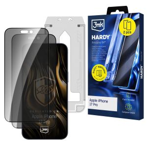 2x Szkło prywatyzujące z aplikatorem na Apple iPhone 17 Pro - 3mk HARDY® Privzone 9H™