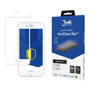 Wzmocnione szkło hartowane na Apple iPhone 8 - 3mk HardGlass Max White