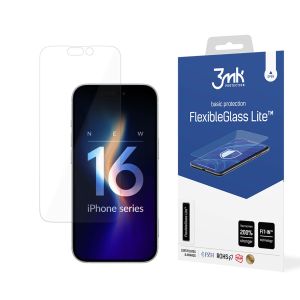 Niepękające szkło hybrydowe na Apple iPhone 16 Pro - 3mk FlexibleGlass Lite