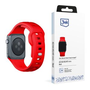 Pasek na Apple Watch 42/44/45/49 mm Red - 3mk Silicone Watch Strap