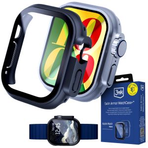 Etui ze szkłem hartowanym na Apple Watch Ultra/ Ultra 2/ Ultra 3 - 3mk Satin Armor WatchCase+™ Black