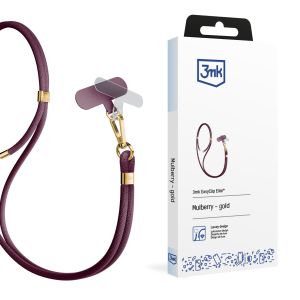 Smycz do smartfona 3mk EasyClip Elite Mulberry (gold)