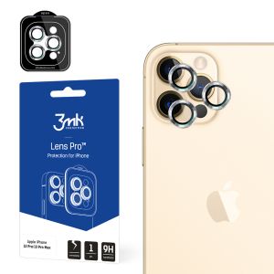 Szkło hartowane na obiektyw aparatu do Apple iPhone 12 Pro Max - 3mk Lens Protection Pro Silver