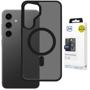 Przydymione etui z MagSafe na Samsung Galaxy S24 - 3mk HARDY® Hazy MagCase™ Black