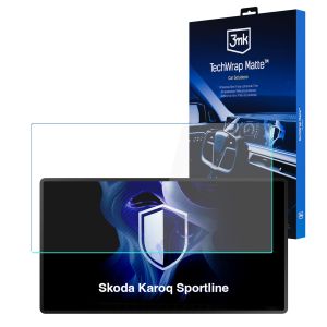 Matowa folia ochronna na ekran nawigacji do Skoda Karoq Sportline - 3mk TechWrap Matte™ Center Display