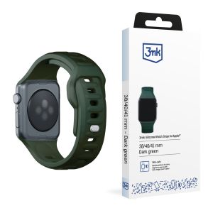 Pasek na Apple Watch 38/40/41 mm Dark Green - 3mk Silicone Watch Strap