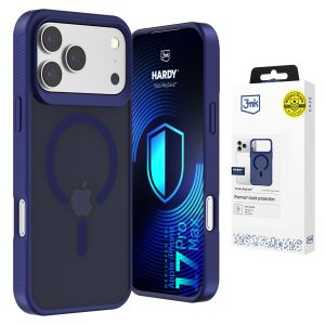 Przydymione etui z MagSafe na Apple iPhone 17 Pro Max - 3mk HARDY® Hazy MagCase™ Blue