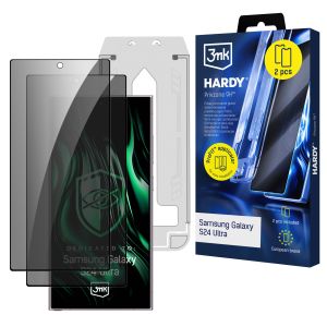 2x Szkło prywatyzujące z aplikatorem na Samsung Galaxy S24 Ultra - 3mk HARDY® Privzone 9H™