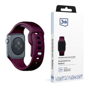 Pasek na Apple Watch 42/44/45/46/49 mm Mulberry (big) - 3mk Silicone Watch Strap