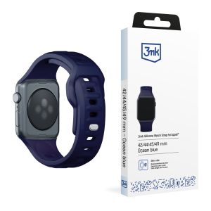 Pasek na Apple Watch 42/44/45/46/49 mm Ocean Blue (big) - 3mk Silicone Watch Strap