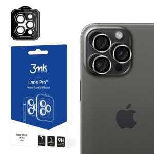 Szkło hartowane na obiektyw aparatu do Apple iPhone 15 Pro - 3mk Lens Protection Pro Silver