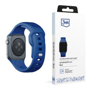 Pasek na Apple Watch 42/44/45/46/49 mm Blue (big) - 3mk Silicone Watch Strap