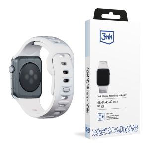 Pasek na Apple Watch 42/44/45/46/49 mm White (big) - 3mk Silicone Watch Strap