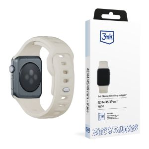 Pasek na Apple Watch 42/44/45/46/49 mm Nude (big) - 3mk Silicone Watch Strap