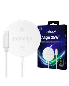 Ładowarka indukcyjna 25W MagSafe Qi2.2 3mk incharge® Align 25W™ for Android biała