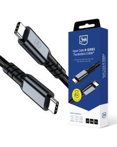 Kabel 1m 240W 48V/5A 40Gb/s 8K60Hz 3mk Hyper Cable N-SERIES ThunderBolt 4 240W™ Black