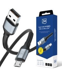Kabel 3m 10W 5V/2A QC 3.0 3mk Hyper Cable N-SERIES USB-A to Micro 10W™ Black