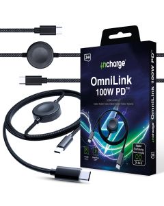 Kabel 1.5m USB-C USB-C 3mk incharge® OmniLink 100W PD™