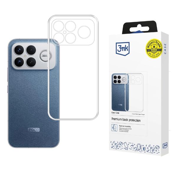 Etui 3mk Clear Case i oryginane opakowanie oraz poco f8 ultra