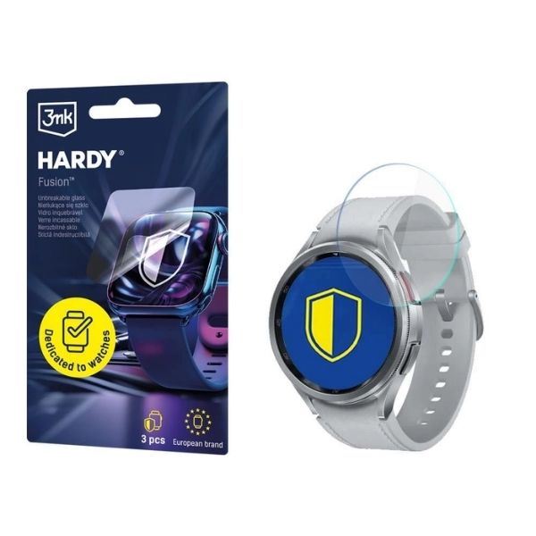 ochrona ze szkła hybrydowego marki 3mk HARDY® Fusion Watch Protection™ na Samsung Galaxy Watch 6 Classic 47mm