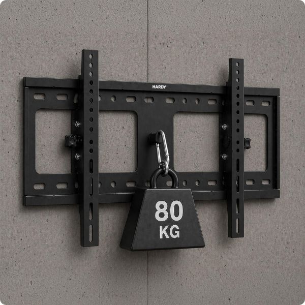 uchwyt z udźwigiem 80 kg przymocowany do ściany