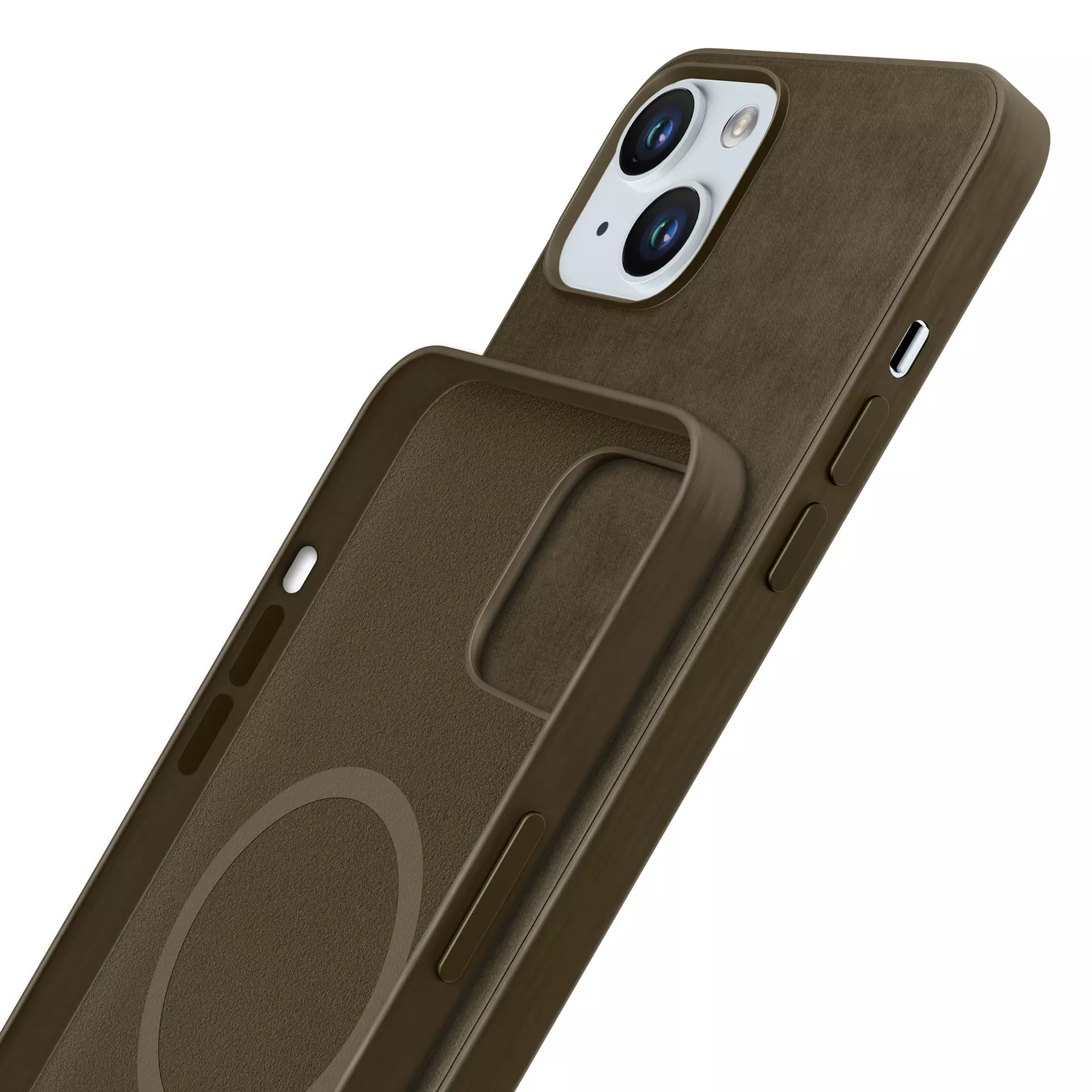 Etui do Apple iPhone 15 3mk HARDY® MagFabric Case™ Taupe