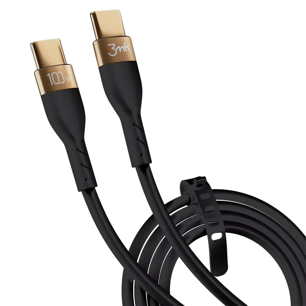 Kabel USB-C to C 2m 100W Black - 3mk Hyper Silicone Cable